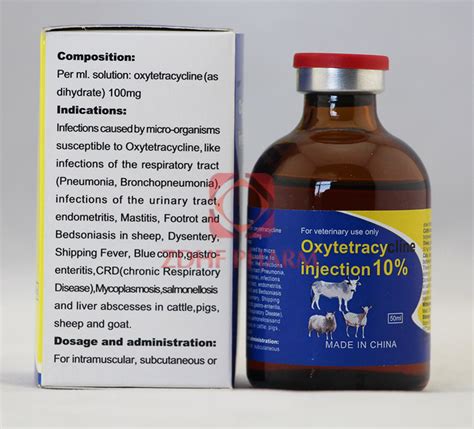 Terramycin LA 200 mg/ml Solution for Injection is a solution of <strong>oxytetracycline</strong> specially formulated to give long acting effect when given by. . Oxytetracycline dosage for sheep